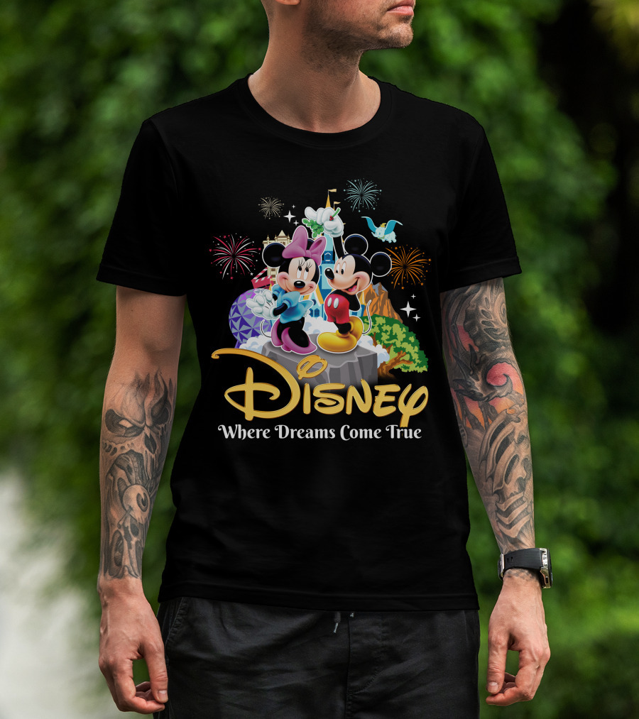 Disney Mickey And Minnie Where Dreams Come True T-Shirt