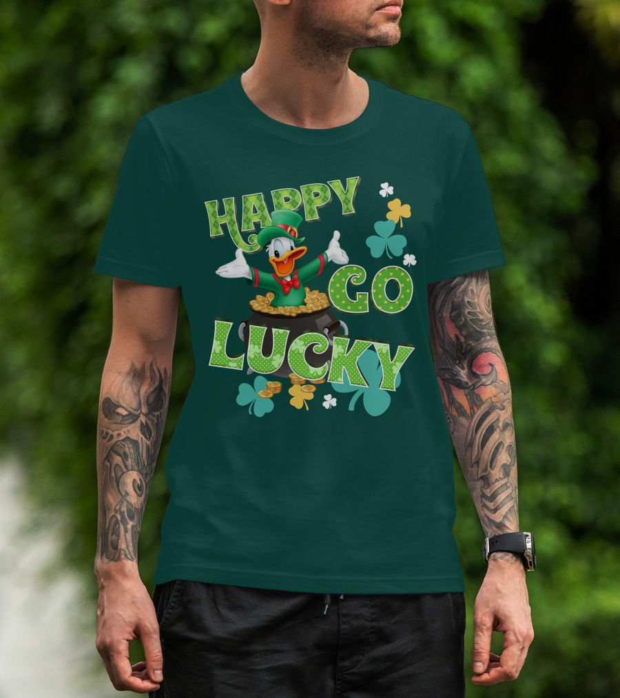 Happy Go Lucky Donald Duck St. Patrick's Day T-Shirt