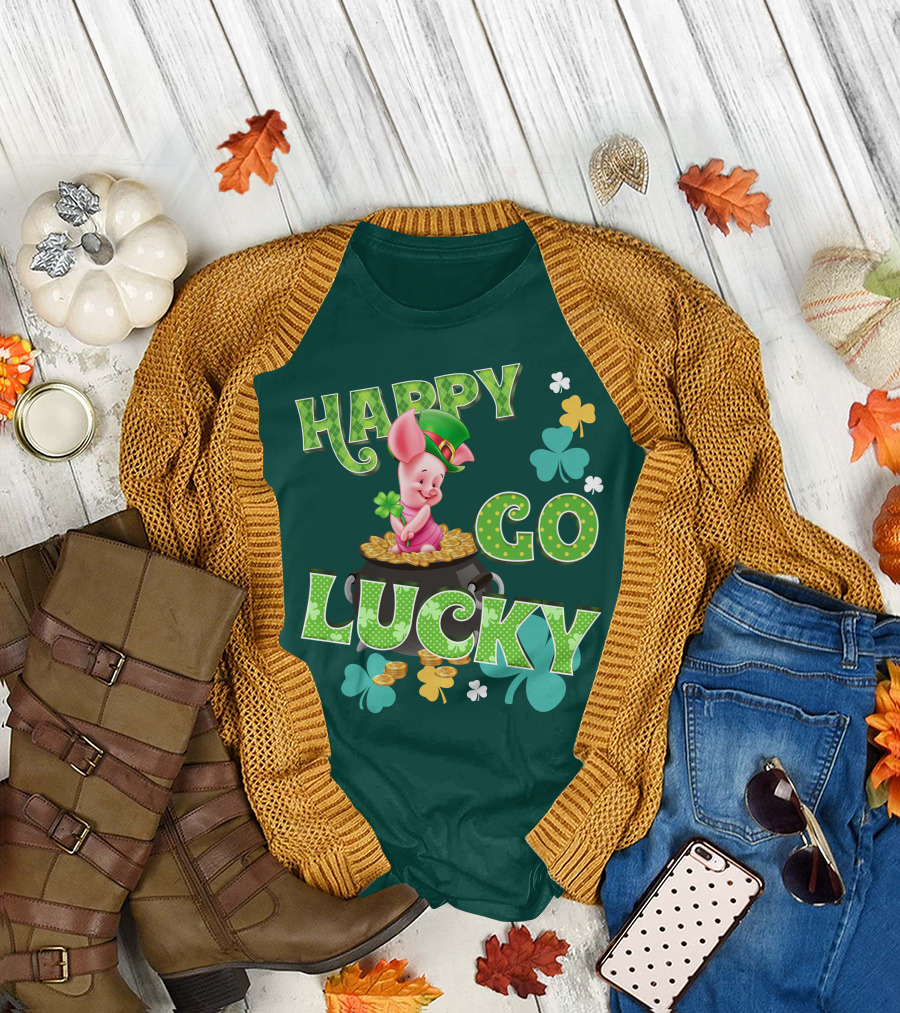 Happy Go Lucky Piglet T-Shirt