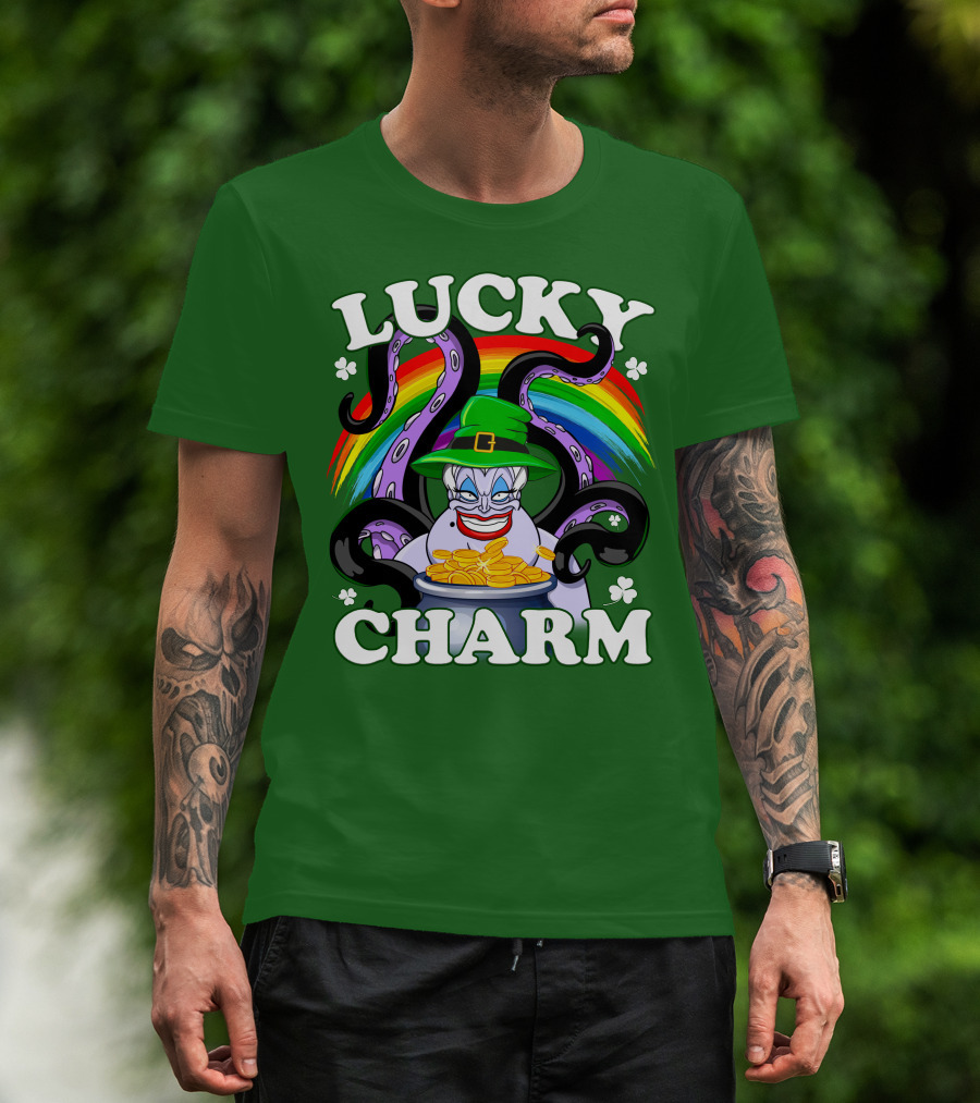 Lucky Charm Ursula Rainbow Coins Shamrocks T-Shirt