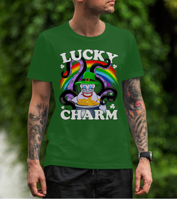 Lucky Charm Ursula Rainbow Coins Shamrocks T-Shirt