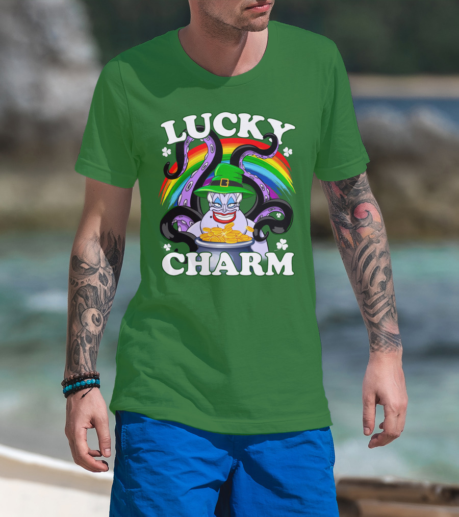 Lucky Charm Ursula Rainbow Coins Shamrocks T-Shirt