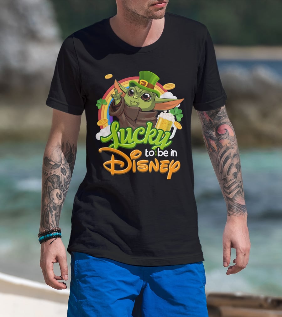 Lucky To Be In Disney Yoda St. Patrick's Day T-Shirt