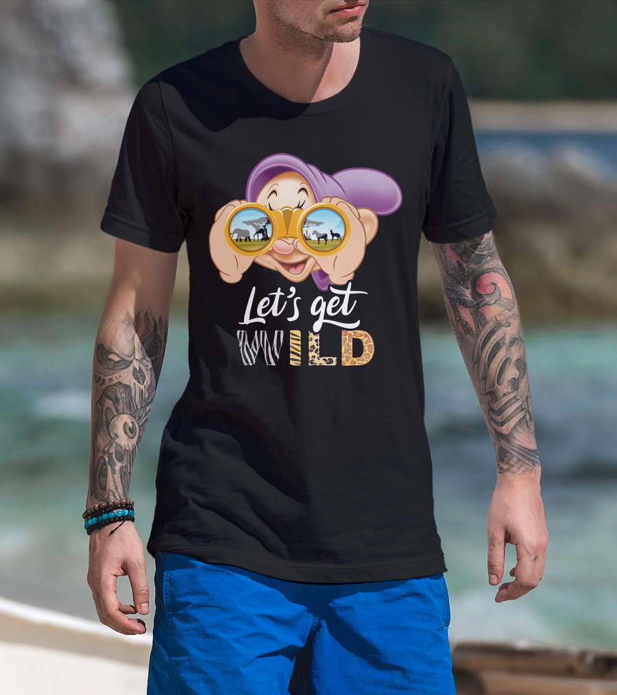Dopey Let's Get Wild Binoculars Safari Adventure T-Shirt