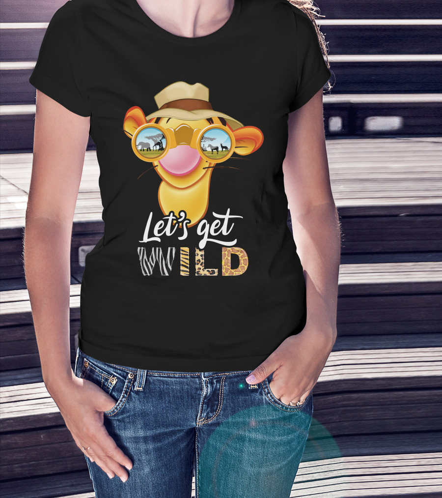 Let's Get Wild Tigger Safari Sunglasses Hat T-Shirt