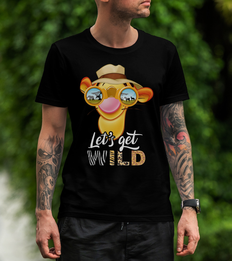 Let's Get Wild Tigger Safari Sunglasses Hat T-Shirt