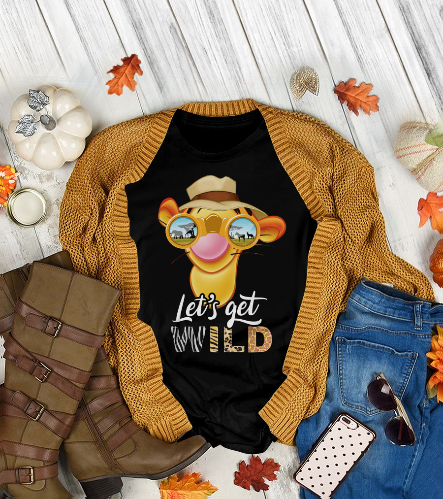 Let's Get Wild Tigger Safari Sunglasses Hat T-Shirt