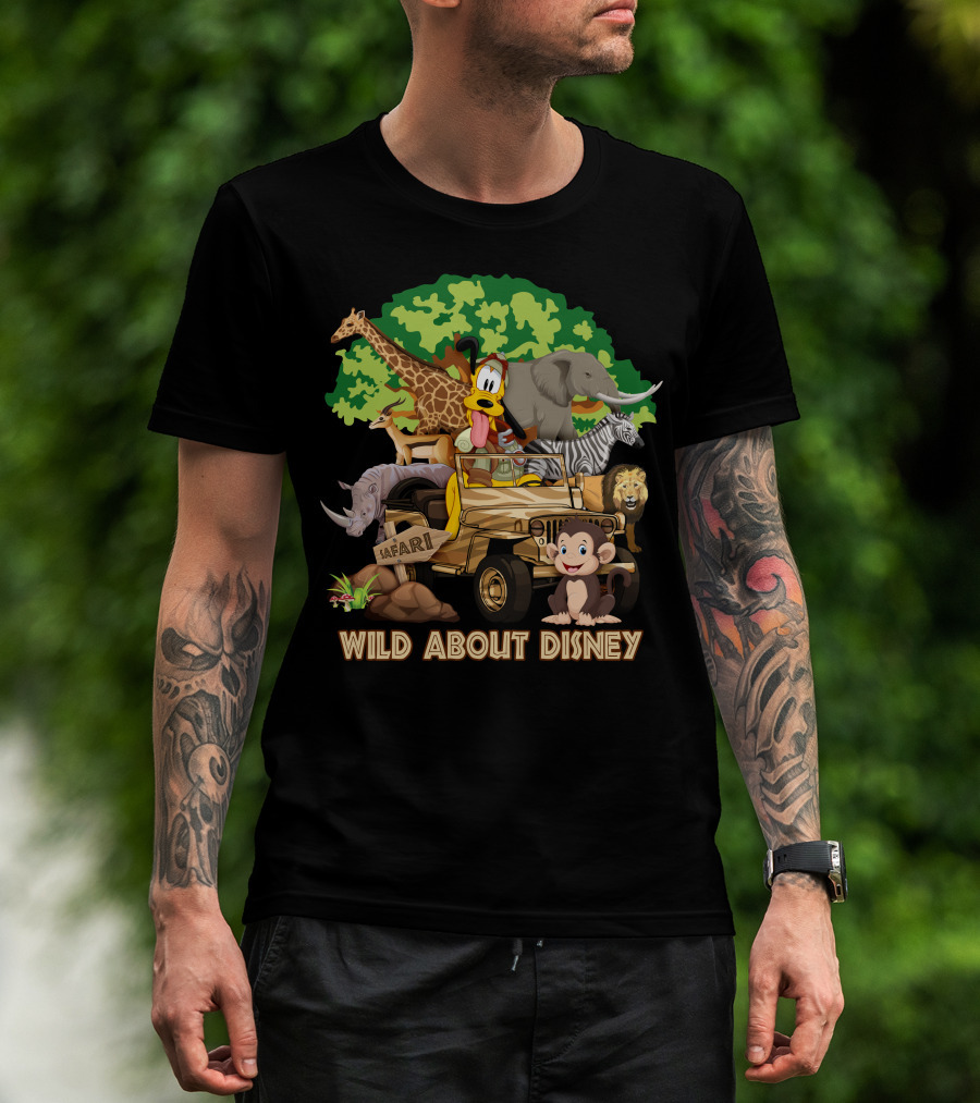 Wild About Disney Safari Adventure With Pluto And Animal Friends T-Shirt