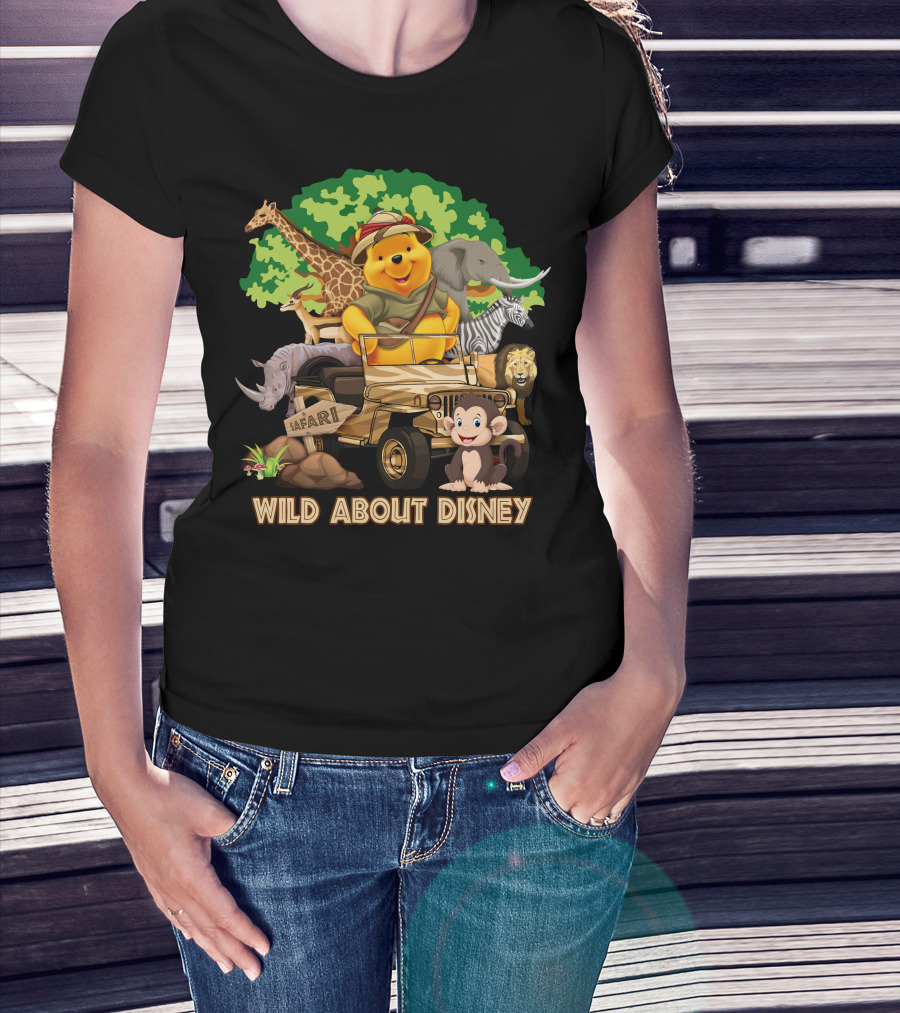 Wild About Disney Safari Pooh With Animals T-Shirt