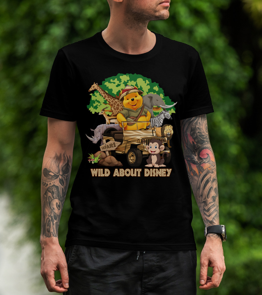 Wild About Disney Safari Pooh With Animals T-Shirt