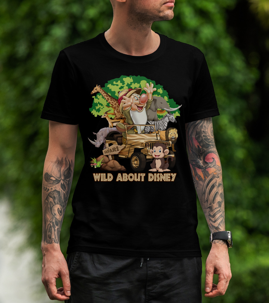 Wild About Disney Safari Grumpy Jeep Adventure With Animals T-Shirt