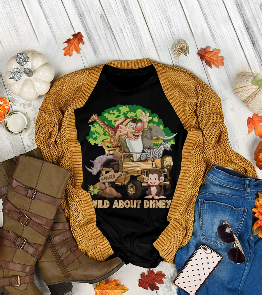 Wild About Disney Safari Grumpy Jeep Adventure With Animals T-Shirt