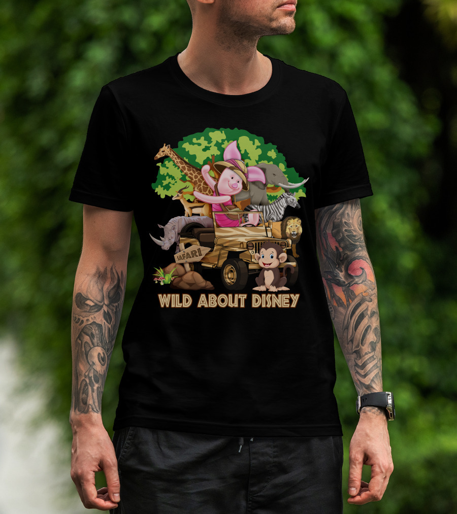 Wild About Disney Safari Piglet Adventure With Animals T-Shirt