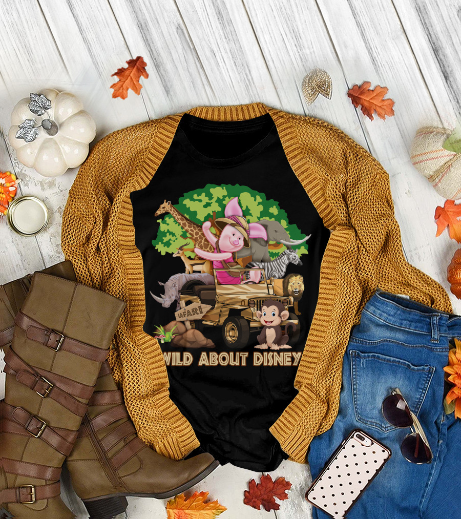 Wild About Disney Safari Piglet Adventure With Animals T-Shirt