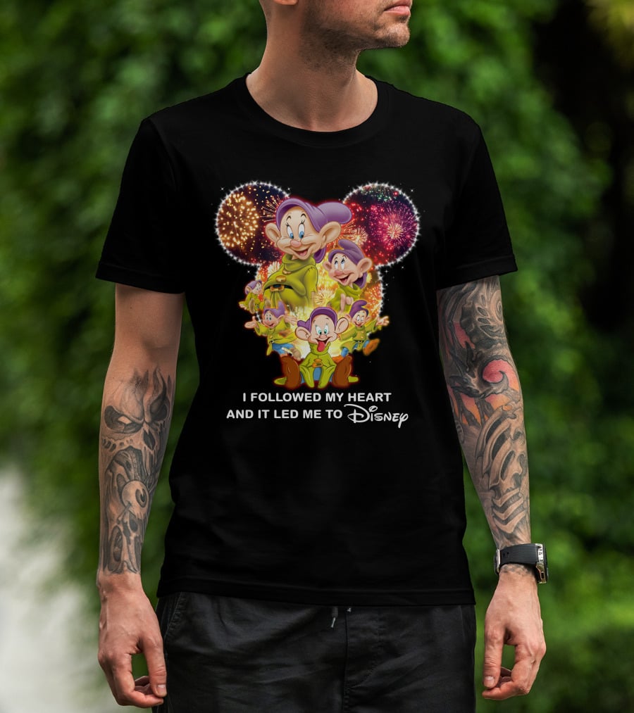 Dopey Fireworks I Followed My Heart And It Led Me To Disney T-Shirt