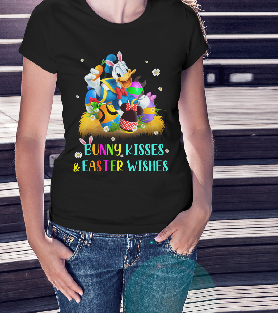 Bunny Kisses Easter Wishes Donald T-Shirt