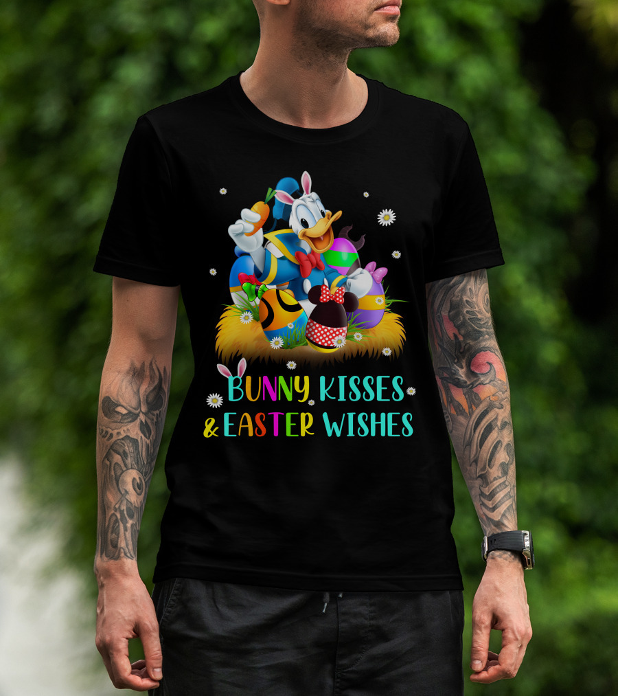 Bunny Kisses Easter Wishes Donald T-Shirt