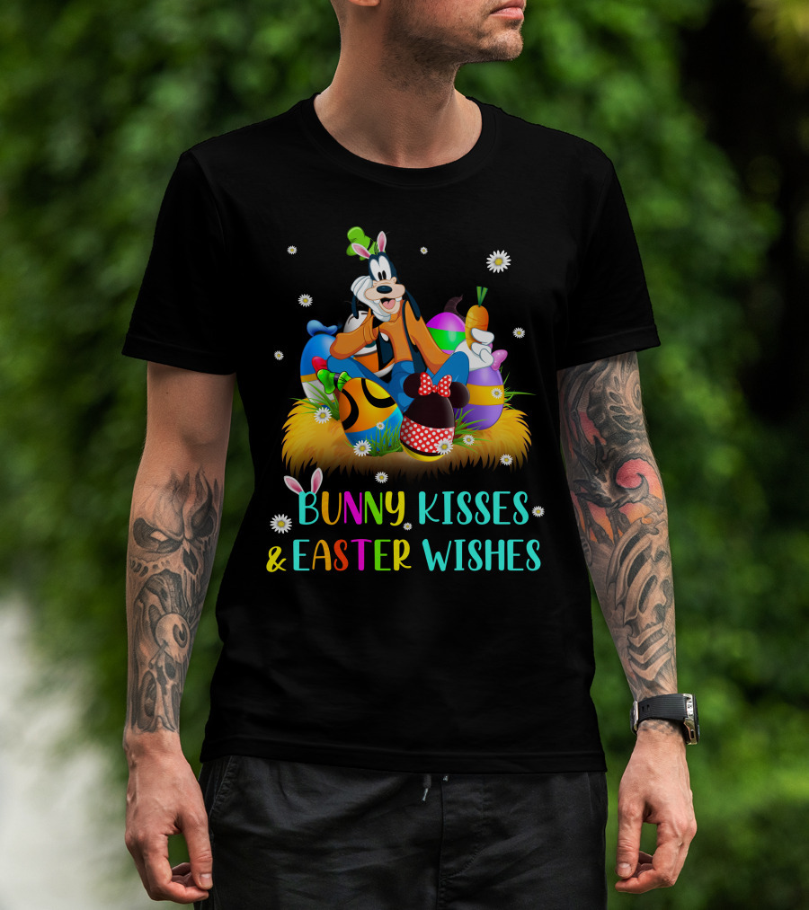 Goofy Bunny Kisses & Easter Wishes T-Shirt