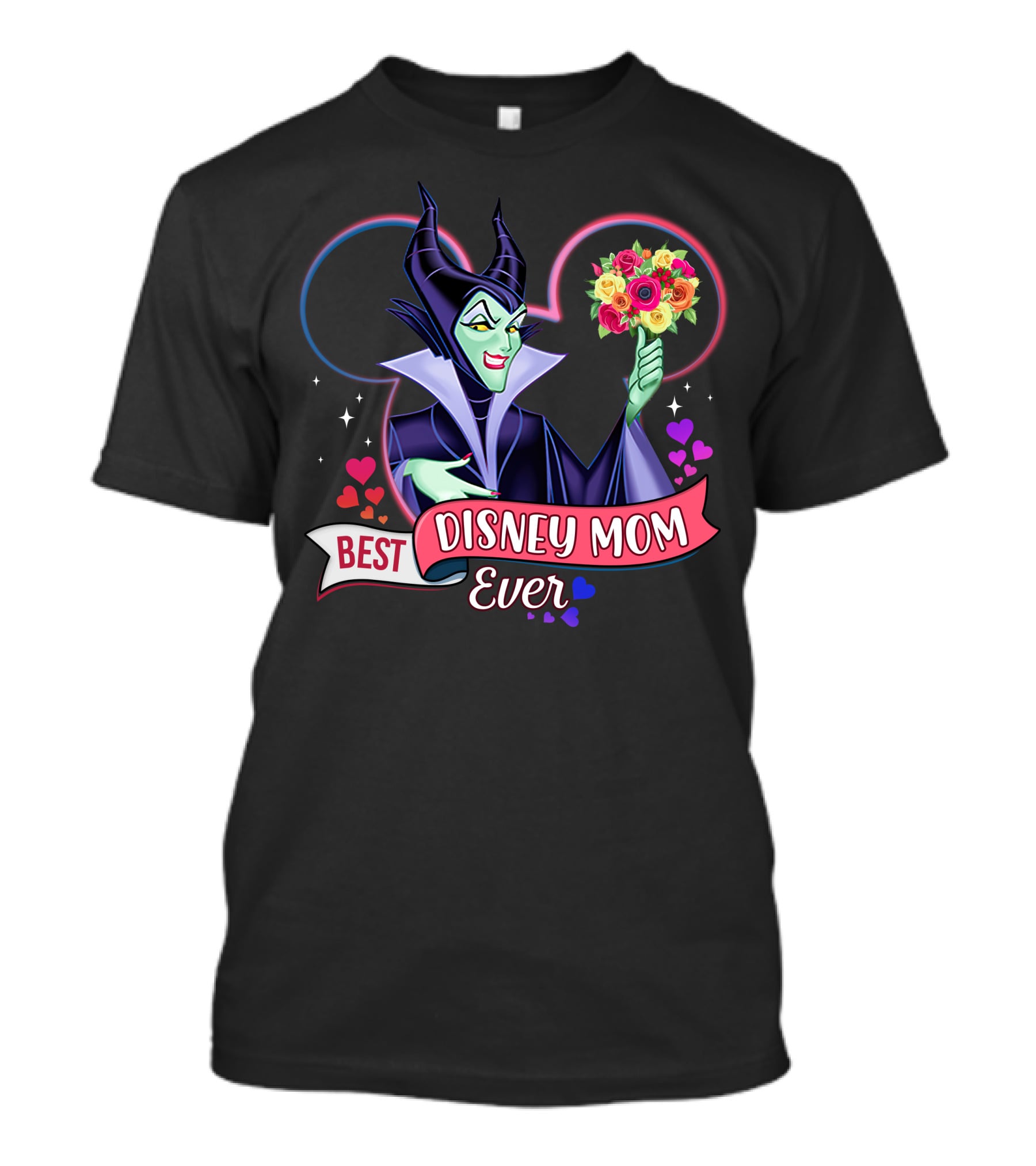 Best Disney Mom Ever Maleficent Holding Flowers T-Shirt
