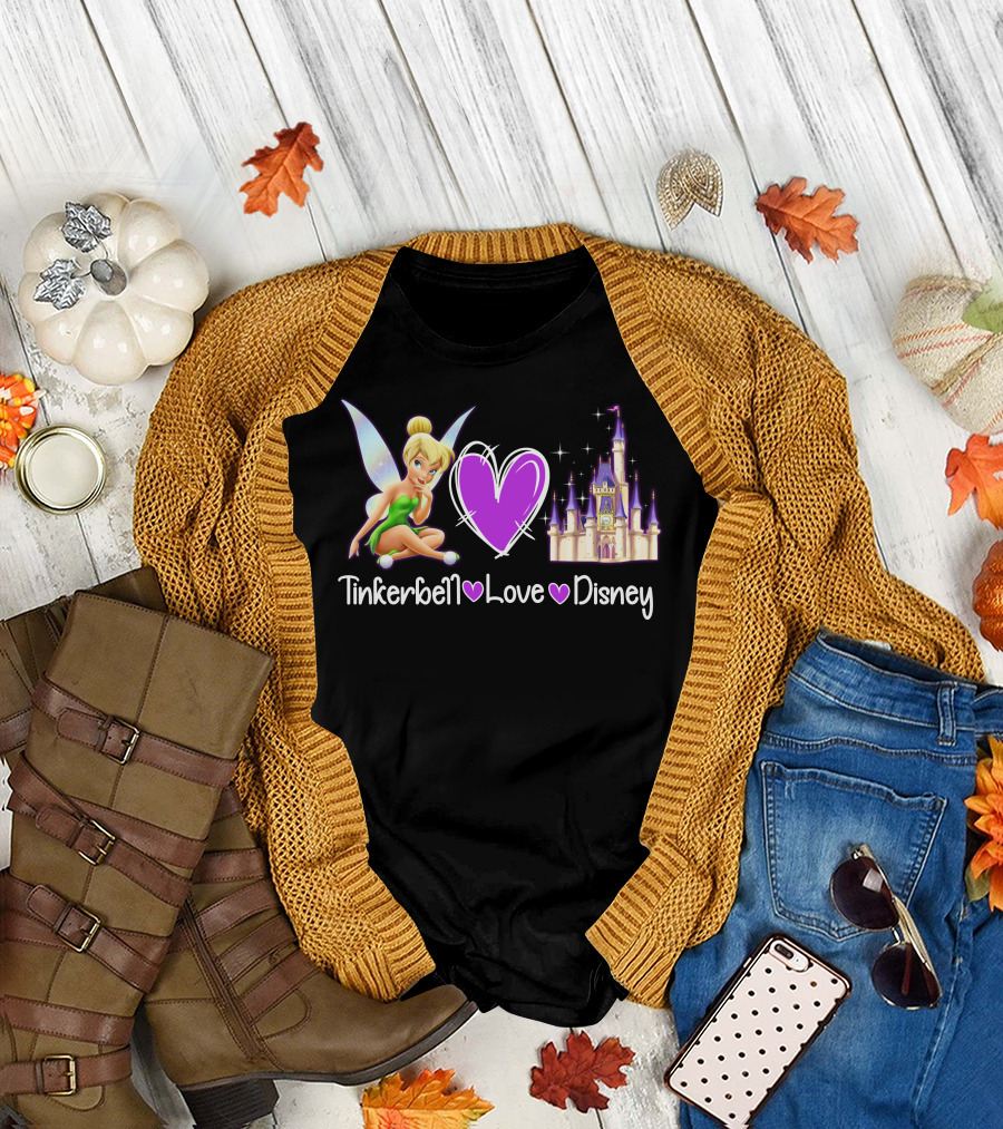 Tinkerbell Love Disney Castle Magic T-Shirt