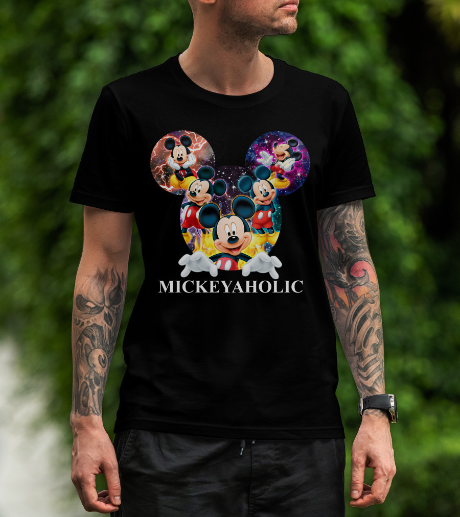 Mickeyaholic Colorful Cosmic Mickey Mouse Extravaganza T-Shirt