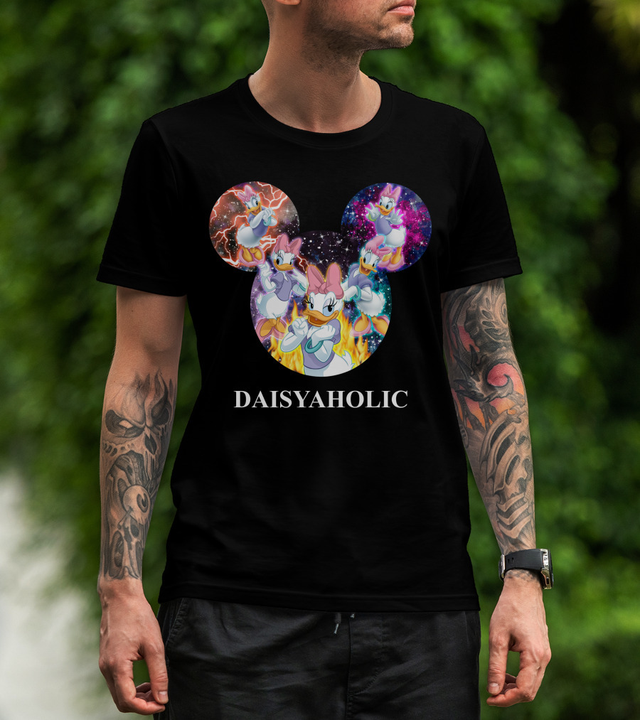 Daisy Daisyaholic Galaxy Flames Disney Mickey Ears T-Shirt