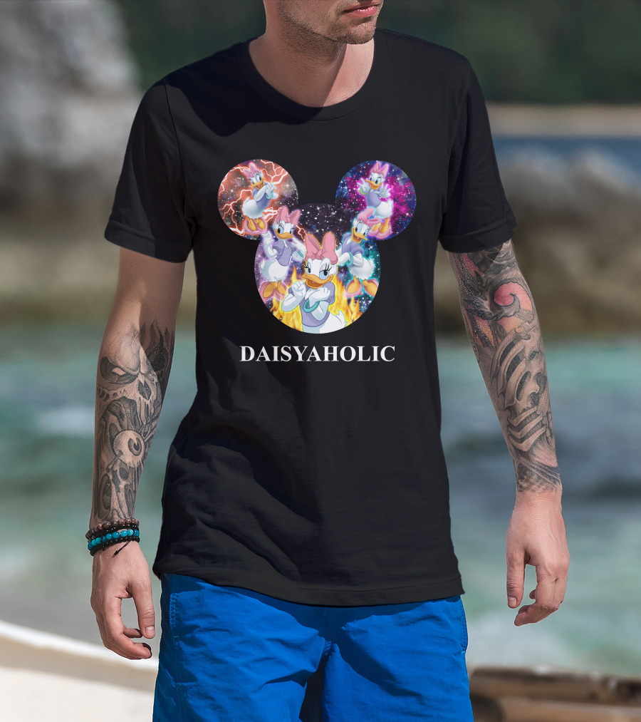Daisy Daisyaholic Galaxy Flames Disney Mickey Ears T-Shirt