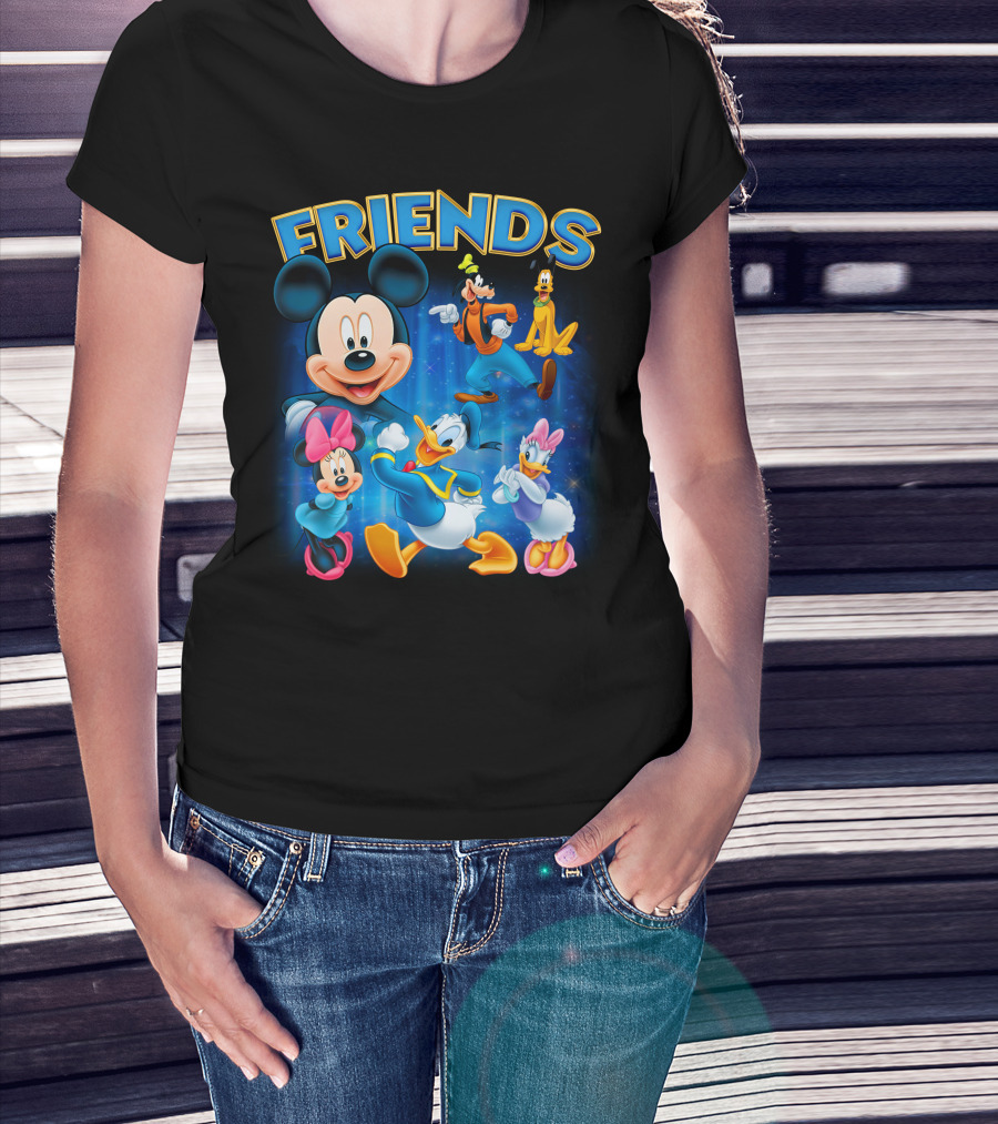 Mickey Mouse And Friends Disney Characters Mickey Mouse Donald Duck Daisy Duck Minnie Mouse Goofy Pluto T-Shirt