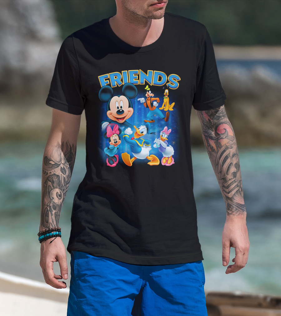 Mickey Mouse And Friends Disney Characters Mickey Mouse Donald Duck Daisy Duck Minnie Mouse Goofy Pluto T-Shirt