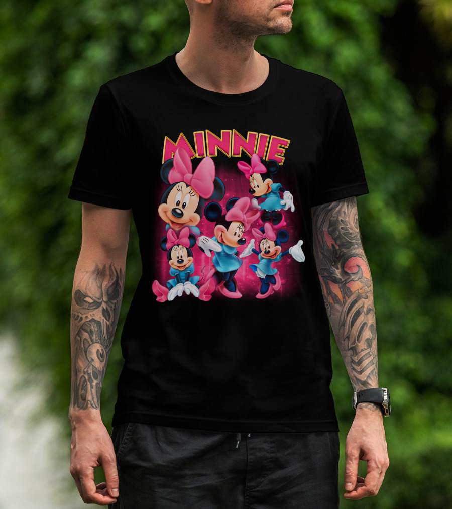 Minnie Mouse Pink And Blue Outfits With Bows T-Shirt