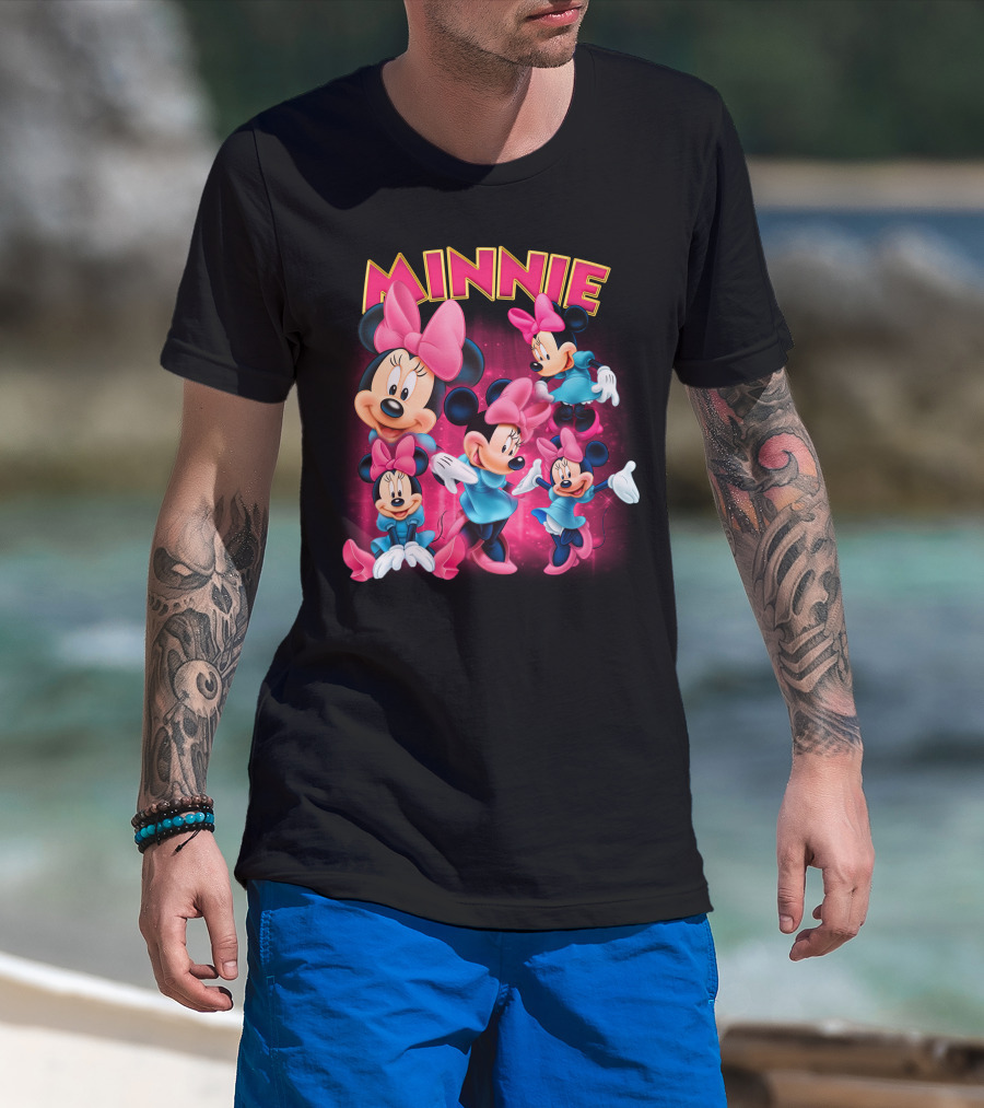 Minnie Mouse Pink And Blue Outfits With Bows T-Shirt