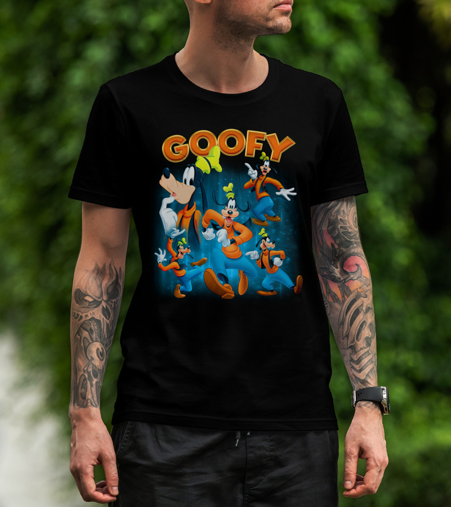 Goofy Classic Character Multiple Poses Dynamic Expressions T-Shirt