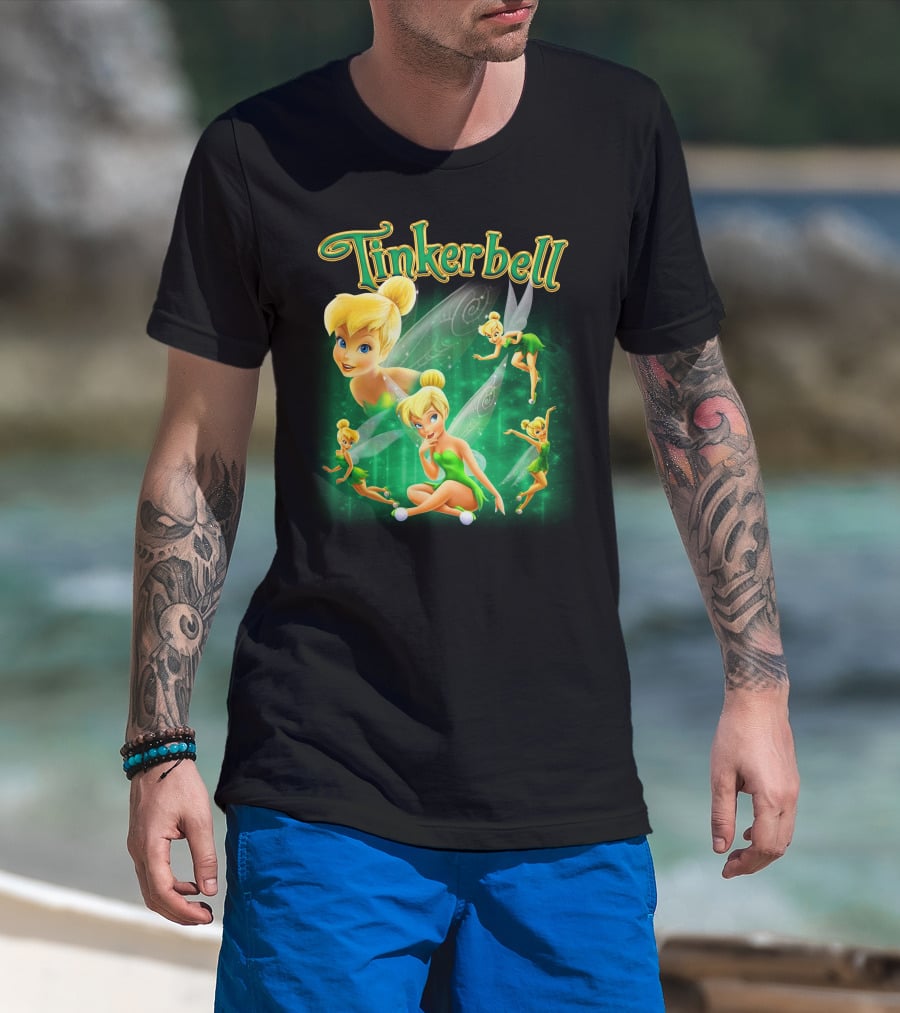 Tinkerbell Magical Green Fairy Poses And Expressions T-Shirt