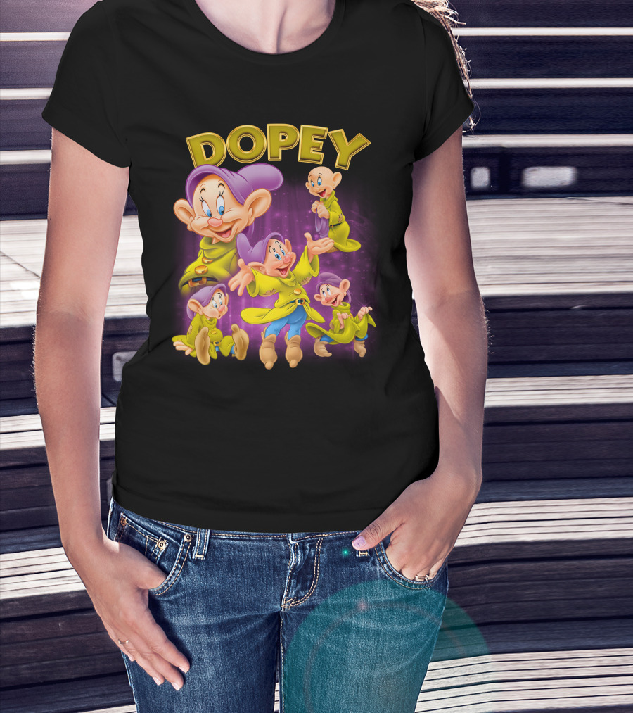 Dopey Disney Snow White Character Multiple Expressions T-Shirt