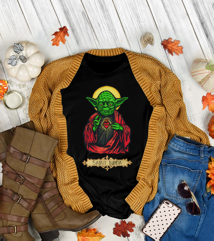 Saint Yoda Sacred Heart Halo T-Shirt