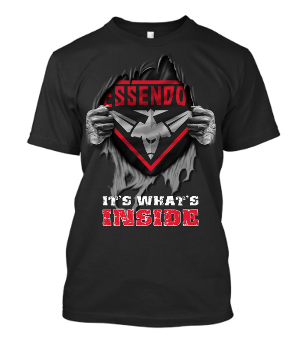 Essendon Bombers It's What's Inside Rugby Logo With Torn Effect T-Shirt