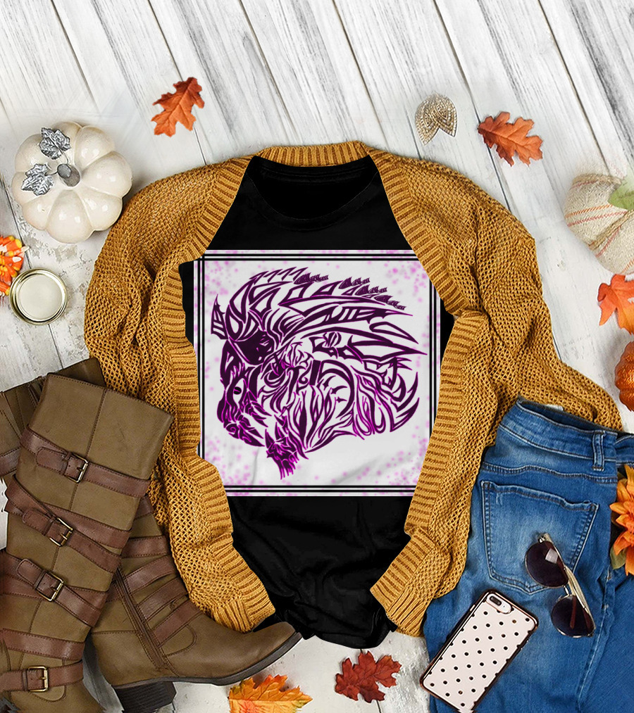 Foo Dog Pink Tribal T-Shirt
