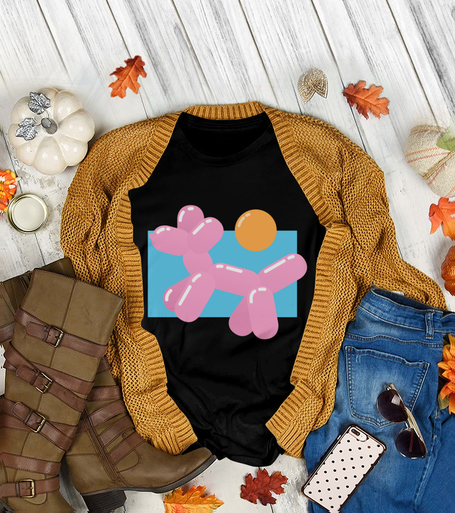 Balloon Dog Meets Summer Sunshine Playful Vibes T-Shirt