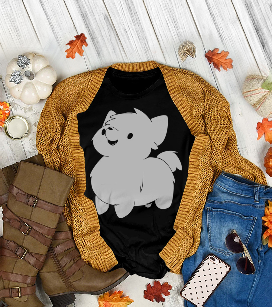 Cute Cartoon Dog Drawing T-Shirt
