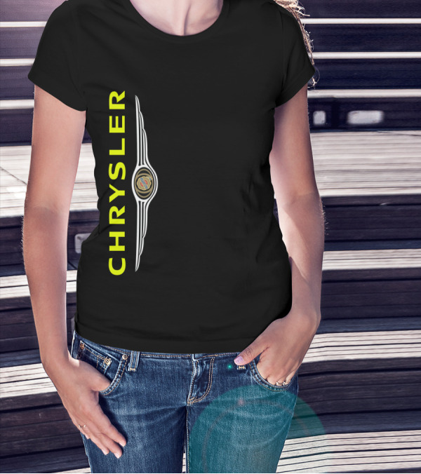 CHRYSLER Vintage Logo Icon Vertical Alignment T-Shirt