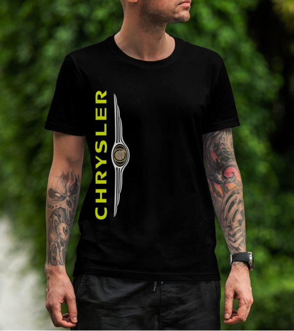 CHRYSLER Vintage Logo Icon Vertical Alignment T-Shirt