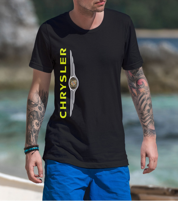 CHRYSLER Vintage Logo Icon Vertical Alignment T-Shirt