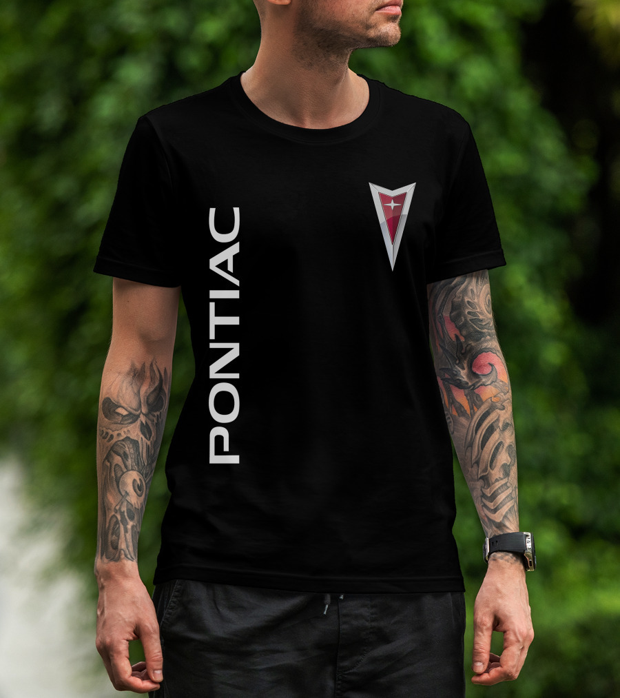 Pontiac Vertical Text With Classic Arrowhead T-Shirt