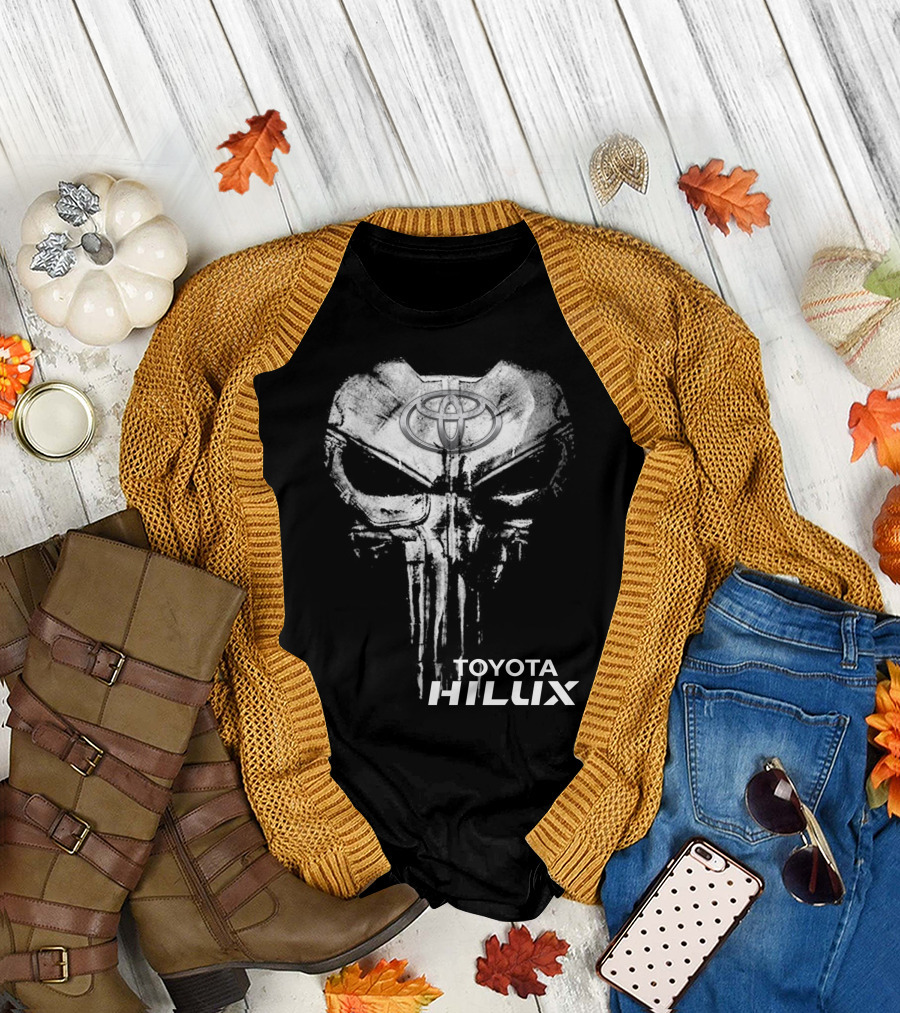 TOYOTA HILUX PUNISHER SKULL LOGO T-Shirt