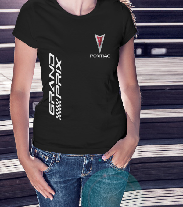 PONTIAC GRAND PRIX RACING LOGO CHECKERED FLAG T-Shirt