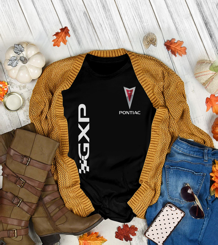 Pontiac GXP Logo with Emblem and Checkered Flag T-Shirt