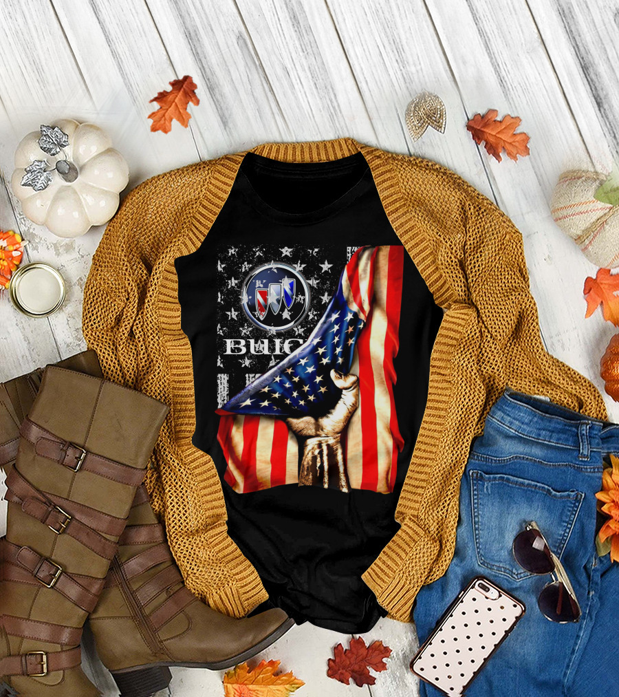 BUICK American Flag Hand Grasp T-Shirt