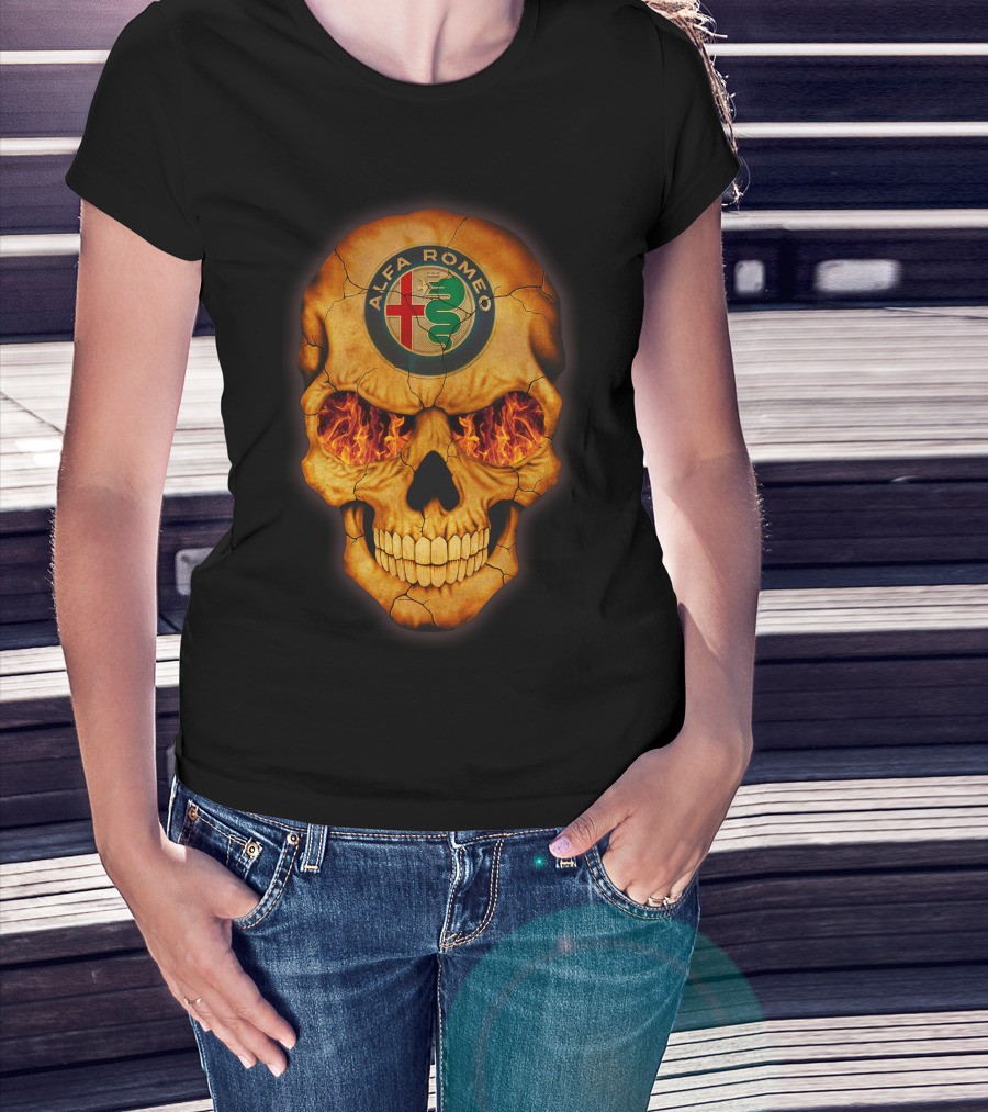 Alfa Romeo Flaming Skull T-Shirt