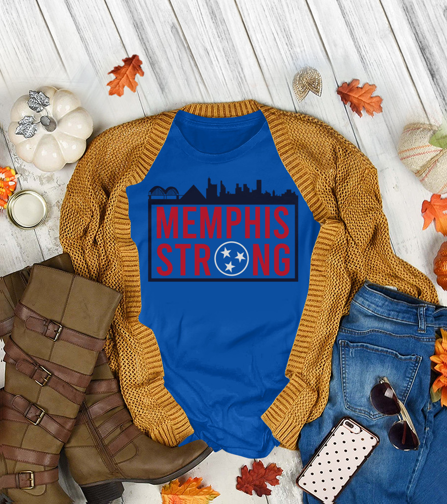 MEMPHIS STRONG Tennessee Skyline Three Stars T-Shirt