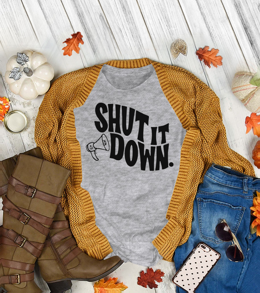 Shut It Down Megaphone T-Shirt